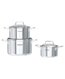 BỘ NỒI INOX 304 LIỀN ĐÁY SUNHOUSE HEALTHY SHG709